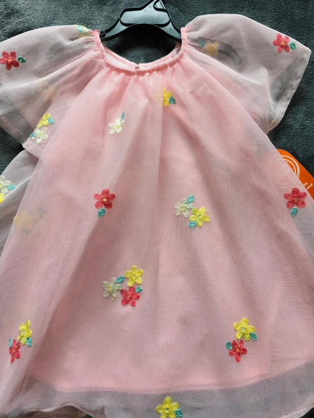 NWT baby girl mesh dress bundle for summer Floral Print with Short Sleeves